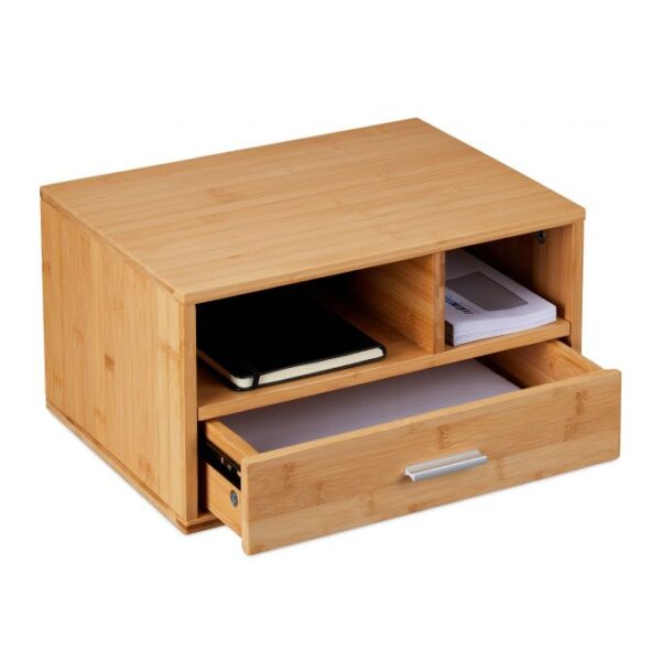 Rašymo priemonių organizatorius su 1 skyrių 22x40x31 cm., šviesiai rudos spalvos