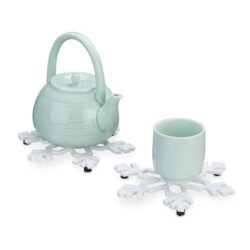 Rinkinys iš 2 padėkliukų 1,5x18x18cm., baltos spalvos