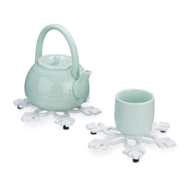 Rinkinys iš 2 padėkliukų 1,5x18x18cm., baltos spalvos