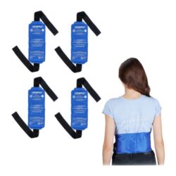 Rinkinys iš 4 šaldymo elementai 15x38x1cm., mėlynos/juodos/baltos spalvos