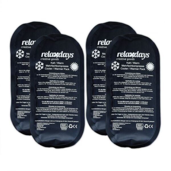 Rinkinys iš 4 šaldymo elementai 1,5x13x28cm., juodos/baltos spalvos