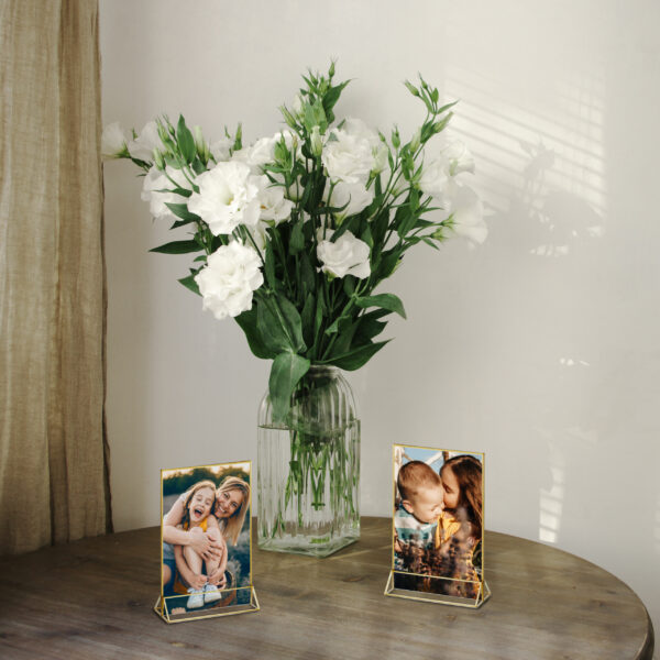 Rustic kitchen interior with flowers bouquet