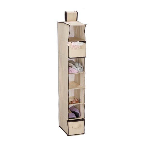 Pakabinamas spintos organizatorius 106x16,5x31cm., šviesiai rudos/rudos spalvos
