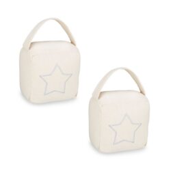 Rinkinys iš 2 durų atramų su žvaigždutę, smėlio spalvos