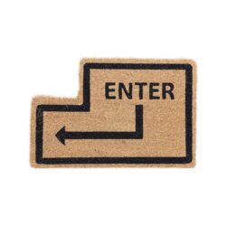 Durų kilimėlis "Enter" 60x40 cm., šviesiai rudos/juodos spalvos