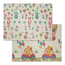 Dvipusis kilimėlis 1x195x146cm., baltos/rožinės/mėlynos spalvos