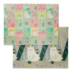 Dvipusis kilimėlis 1x195x146cm., tamsiai žalios/pilkos/baltos spalvos