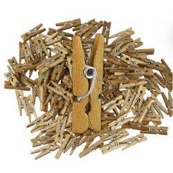 Skalbinių segtukų rinkinys 400 vienetų 2,5x0,8x0,3cm., auksinės spalvos