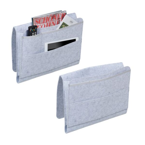 Rinkinys iš 2 lovos kišenių 31,5x41x8cm., pilkos spalvos