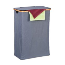 Skalbinių krepšelis 75x54x34cm, 105L., pilkos/šviesiai rudos spalvos