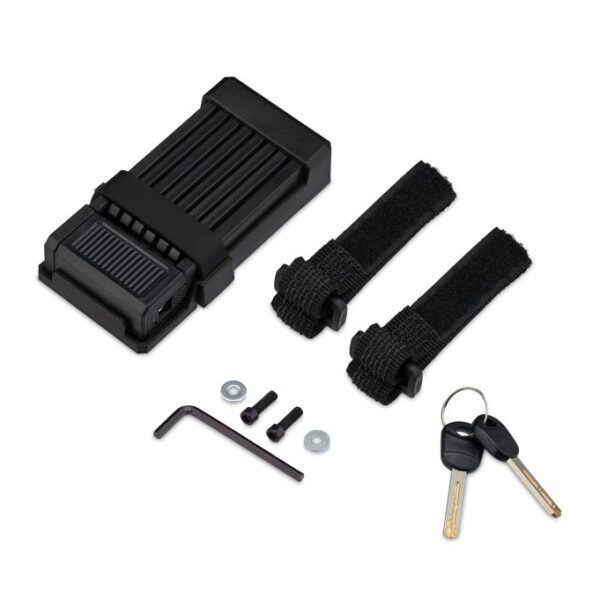 Dviračio spyna su raktu 65cm., juodos spalvos