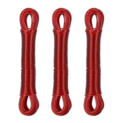 Rinkynis iš 3 skalbinių virvių 20m., raudonos spalvos