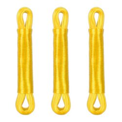 Rinkynis iš 3 skalbinių virvių 20m., geltonos spalvos