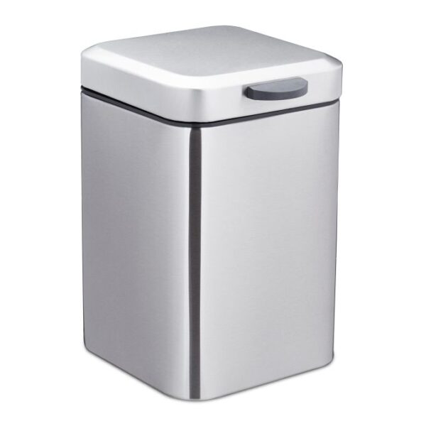 Šiukšliadėžė 29,5x20x27cm, 6L., juodos/sidabrinės spalvos