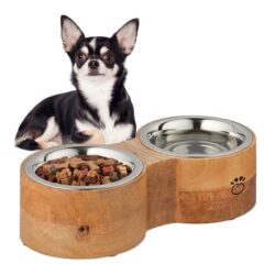 Dubenėliai su stovu 8x30,5x14,5cm., šviesiai rudos/sidabrinės spalvos