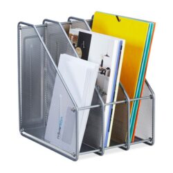 Dokumentų stovas 31,5x24x29 cm., sidabrinės spalvos