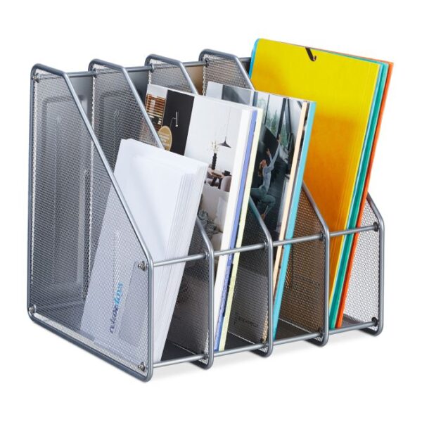 Dokumentų stovas 31,5x32x29 cm., sidabrinės spalvos