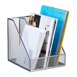 Dokumentų stovas 26x24x26 cm., sidabrinės spalvos