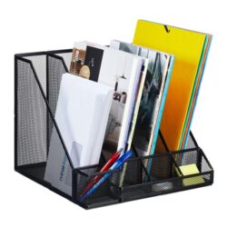 Rašymo priemonių ir dokumentų organizatorius 26x31x30,5 cm., juodos spalvos