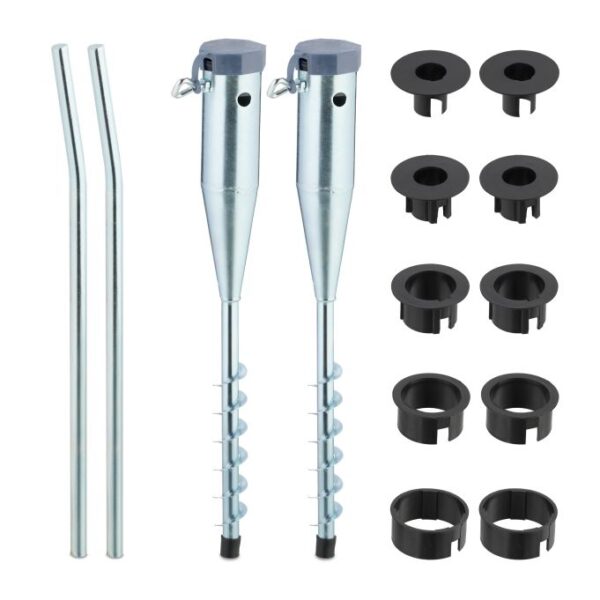 Rinkinys iš 2 skėčių stovų 56x7x10cm., sidabrinės/pilkos/juodos spalvos