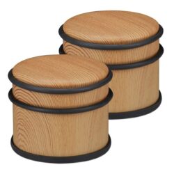 Rinkinys iš 2 durų atramų medinės išvaizdos , smėlio saplvos