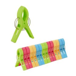 Rinkinys iš 16 drabužių segtukų 12x2x8cm., mėlynos/žalios/geltonos/raudonos spalvos