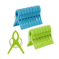 Rinkinys iš 16 drabužių segtukų 12x2x8cm., mėlynos/žalios spalvos