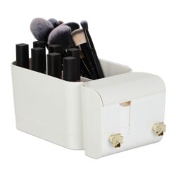 Kabinamas makiažo organizatorius 10x24x12,5cm., baltos spalvos
