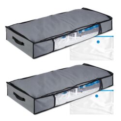 Rinkinys iš 2 vakuuminių krepšių, pilkos spalvos