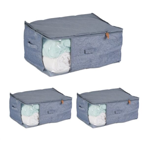 10048057_0_1_d64914f2e34c0cc99e148452c876ca46.jpg Rinkinys iš 3 skaidrių krepšių 28x58x45cm., pilkos spalvos