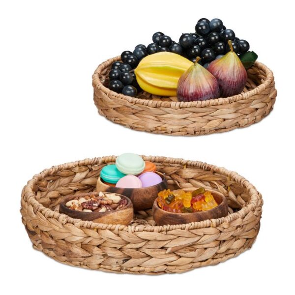 Rinkinys iš 2 padėklų, šviesiai rudos spalvos