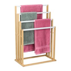 Rankšluosčių stovas 82x55x31cm., šviesiai rudos/baltos spalvos