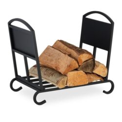 Krepšys malkos 44x52x31cm., juodos spalvos