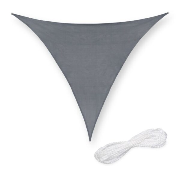 Trikampinis tentas nuo saulės 200x200x200cm., tamsiai pilkos spalvos