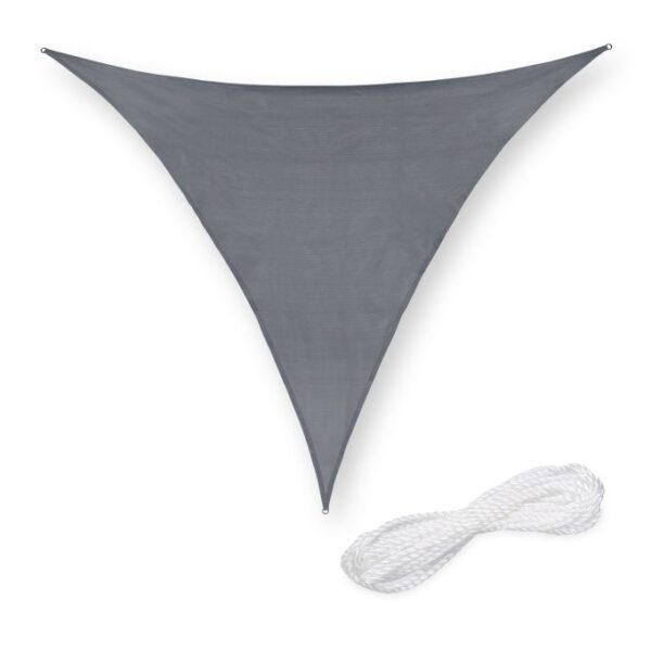 Trikampinis tentas nuo saulės 300x300x300cm., tamsiai pilkos spalvos