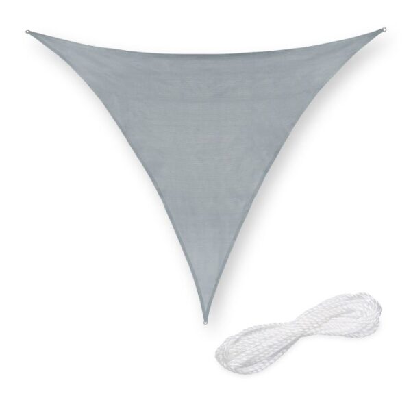 Trikampinis tentas nuo saulės 200x200x200cm., pilkos spalvos