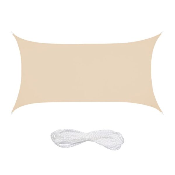Stačiakampis tentas nuo saulės 400x200cm., smėlio spalvos