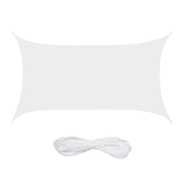 Stačiakampis tentas nuo saulės 400x200cm., baltos spalvos