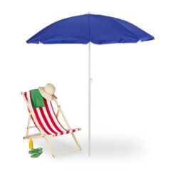 Skėtis nuo saulės 160cm., mėlynos/sidabrinės/baltos spalvos