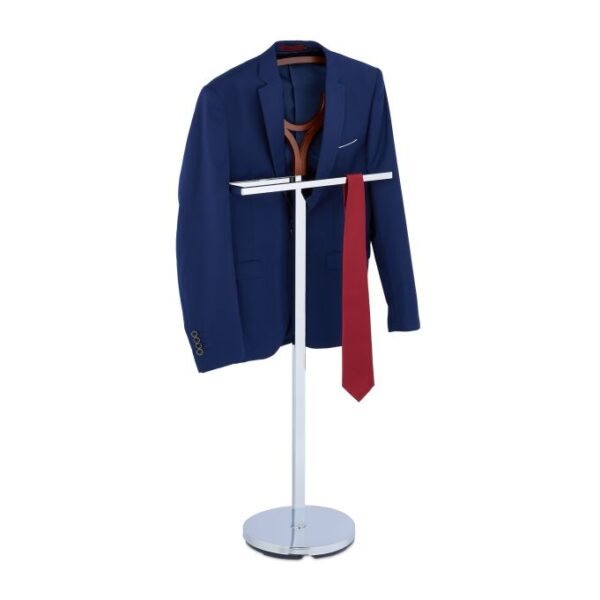 Drabužių kabykla 120x45x28cm., sidabrinės/rudos spalvos