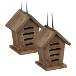 Rinkinys iš 2 vabzdžių viešbučių 17,5x14,5x12cm., rudos/juodos spalvos