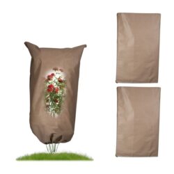 Rinkinys iš 3 žieminių apsauginių uždangalu augalams 100x60cm., smėlio spalvos