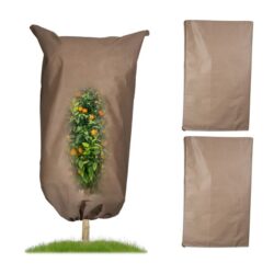 Rinkinys iš 3 žieminių apsauginių uždangalu augalams 180x120cm., smėlio spalvos