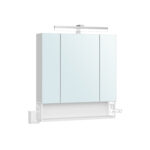 Pakabinama vonios spintelė su veidrodžiu ir apšvietimu 16,5x70x75cm., baltos spalvos