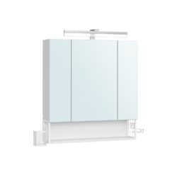 Pakabinama vonios spintelė su veidrodžiu ir apšvietimu 16,5x70x75cm., baltos spalvos