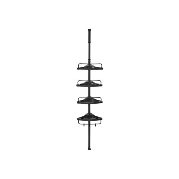 Kampinė dušo lentyna 35x25x305cm., juodos spalvos