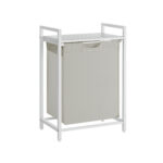 Skalbinių krepšelis su lentyna 65L., baltos/pilkos spalvos