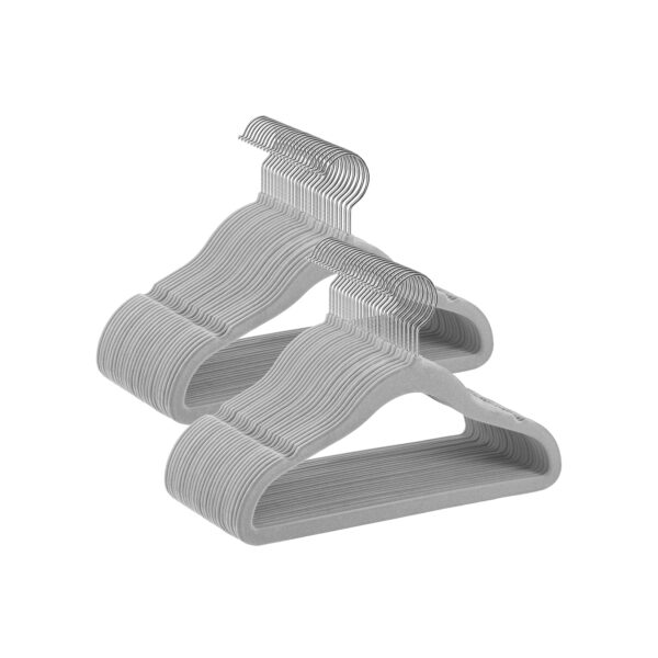 Drabužių pakabos 50vnt., pilkos/sidabrinės spalvos