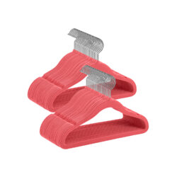 Drabužių pakabos 50vnt., raudonos/sidabrinės spalvos