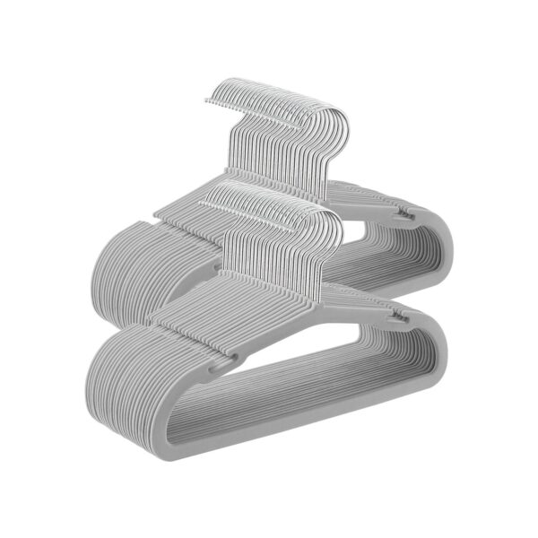 Drabužių pakabos 50vnt., pilkos/sidabrinės spalvos